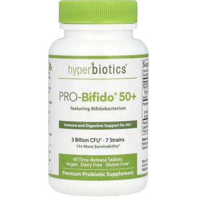 Vital Nutrients, Hyperbiotics®, PRO-Bifido® 50+, 3 miljard KVE, 60 tabletten met verlengde afgifte