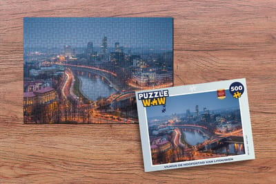 Puzzel Vilnius de hoofdstad van Litouwen - Legpuzzel - Puzzel 500 stukjes