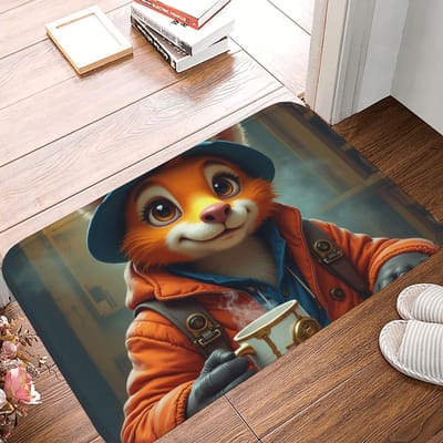 1PC Welkom Patroon Keukenvloerkleed Antislip Deurmat Pop ontwerp Badkamervloerkleed Badmat Tapijt voor Thuis Gootsteen Wasruimte Decor 400MMx600MM