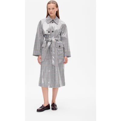 Baum und Pferdgarten Dorothy Coat Grey Wallstreet Check Maat: 34 | Trenchcoats Outlet | Dames | Grijs