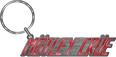 Motley Crue - Logo Sleutelhanger - Zilverkleurig/Rood
