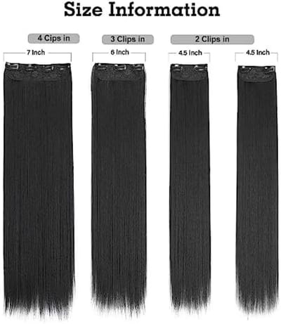 Clip-in haarextensies voor volumineus haar - 24 inch synthetische lokken