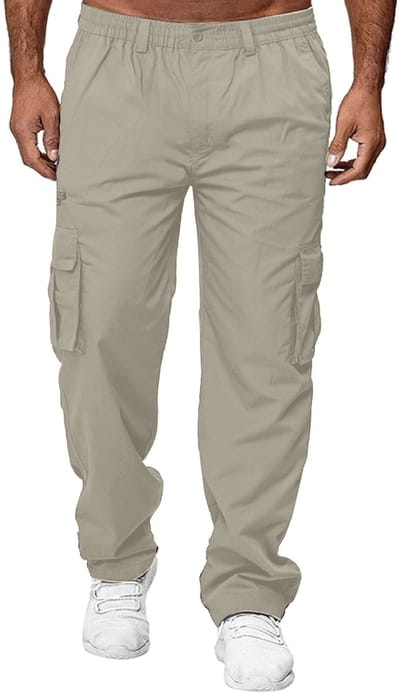 Heren - Mannen- Streetwear - Modern - Casual - Menswear - Cargo - Jogging Pants -Khaki-S