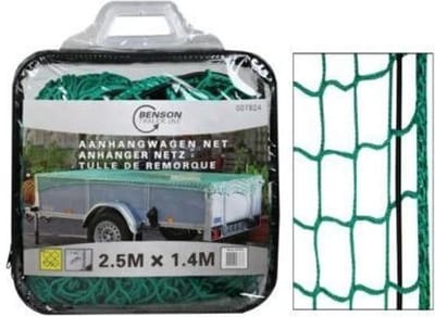 Aanhangernet met Elastisch Koord – 140 x 250 cm - Zware Kwaliteit - Aanhangwagen
