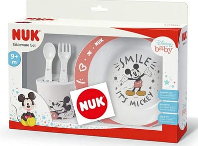 NUK Disney Mickey | serviessetvanaf | 9+m | 4 delen | rood 9+ m