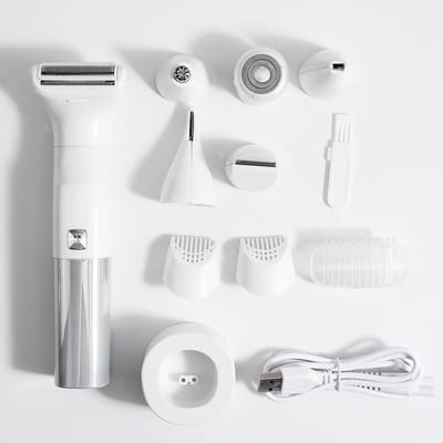 Epilator voor vrouwen- 6-in-1 pijnloos lichaamsscheerapparaat- Gezichtshaarverwijdering voor gezicht- Oksels- Armen- benen- Met display- Oplaadbaar