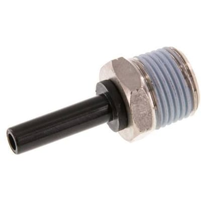1/4'' x 3/8'' NPT insteekfitting Messing/PBT Buitendraad NBR [2 Stuks]