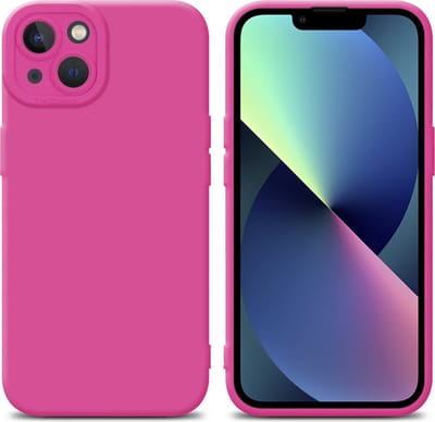 Cadorabo Hoesje geschikt voor Apple iPhone 14 in FLUID HOTPINK - Beschermhoes gemaakt van flexibel TPU silicone Cover Fluid Case