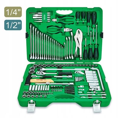 Toptul Gereedschapset 150 Delen 1/4" & 1/2" Koffer