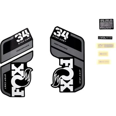 Fox 34 Sc P-s Gray 2021 Fox Fork-stickers Zwart