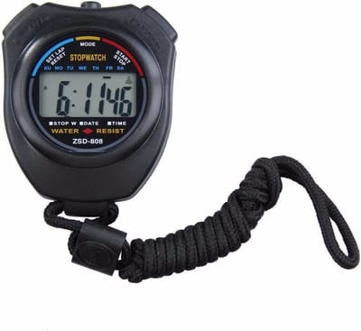 Stopwatch - Digitale Stopwatch - Digitale Stopwatch Timer - Interval Fitness Chronometer - Sport stopwatch - handheld chronograaf - met fluitje - Grote Display