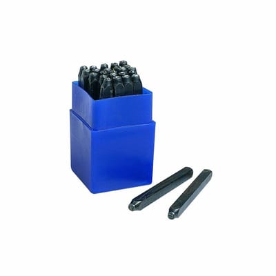 Slagletters Set - Metaal Stempels - Metaal Markeren - Hoge Kwaliteit Staal - 2 mm - Zilver