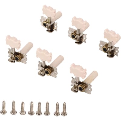 Accordeur de guitare classique en plastique blanc, aspect exquis, métal 3L3R, accordeur de guitare pour