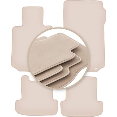 PREMIUM beige vloermatten voor: Mercedes W207 Coupé E-Klasse 2009-