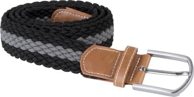 K-up Elastische gevlochten riem KP805 - Black / Mid Grey - One size
