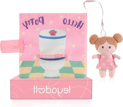 Zacht Stoffen Boek - Educatief Kinderspel - Baby Zindelijkheid - Wasbaar en Veilig - 20x20x6 cm - Licht