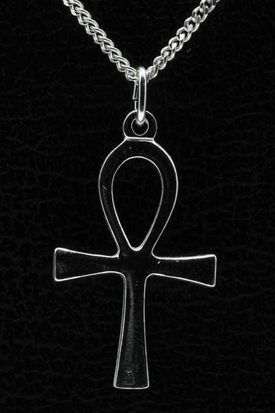 Zilveren Ankh ketting hanger - middel