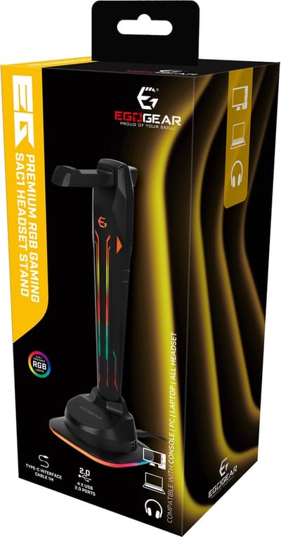 EgoGear Headset Stand SAC1 RGB With 4xUSB ports and Type-C 1m