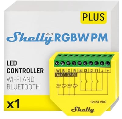 RGBW Controller voor LED Strips met WiFi en Bluetooth - 12-24 VDC, Ingebouwde Energieterugmelding, Dimmable Verlichting, Geen Hub Nodig