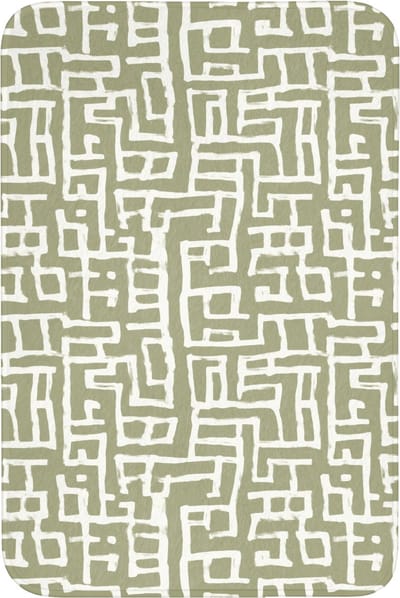 Badmat 60x90 cm - Antislip - Grafisch - Patroon - Groen - Badmatten voor badkamer - Badkamermat - Douchemat - Badkamer mat