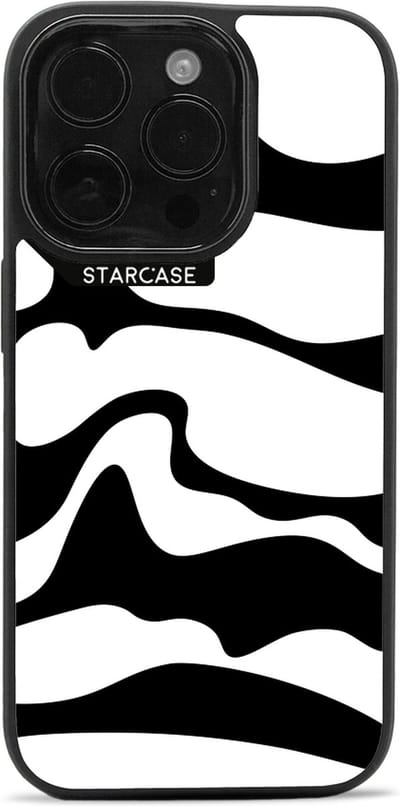 iPhone 13 Pro Max hoesje - magsafe hoesje / Starcase Space Black & White - Zwart Wit / iPhone hoesje met Magsafe - Prestige Case