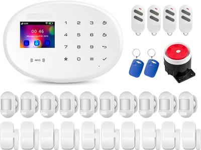 Alarmsysteem - Draadloos Home Systeem - Huis Beveiligen - 4G GSM Connectiviteit - 25x15x15 cm - Wit
