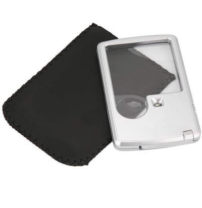 Solidchoice - Vergrootglas met LED Licht en Lederen Tas