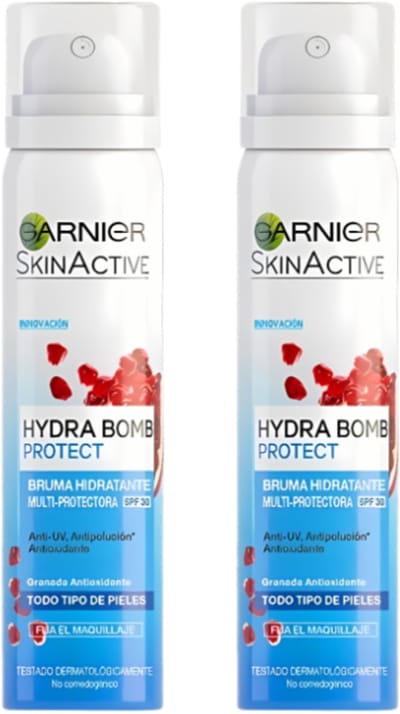 Garnier SkinActive - Zonnebrand Spray - Hydra Bomb Protect Spray - SPF30 - Beschermt & Hydrateert - Anti-UV - Voordeelverpakking 2x 75 ml
