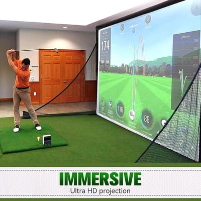 Golfscherm - Projectiedoek - Indoor training - Slagvast materiaal - 3 x 1 meter - Wit