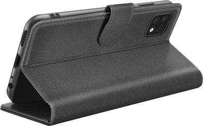 Zanae, Hoesje geschikt voor Galaxy A22 5G - Wallet Case & Magneetsluiting, Zwart