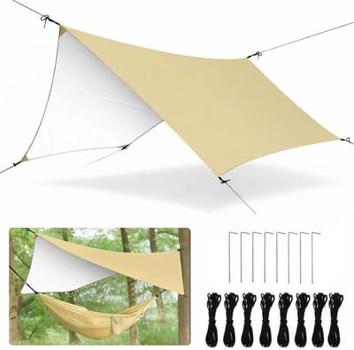 Campingzeil - Regenbescherming - Outdoor Bescherming - Ultralicht - Niet gespecificeerd - Kaki