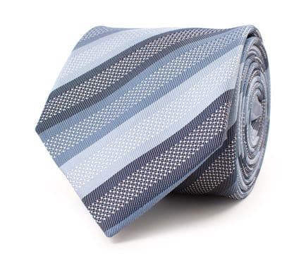 TRESANTI | GALATEO | Zijden stropdas diagonaal gestreept detail | Navy