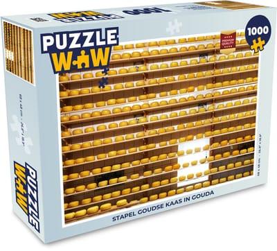 Puzzel Kaas - Gouda - Plank - Legpuzzel - Puzzel 1000 stukjes volwassenen