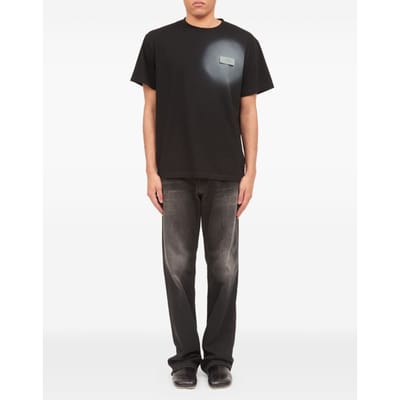 mm6 maison margiela t-shirt label logo man zwart