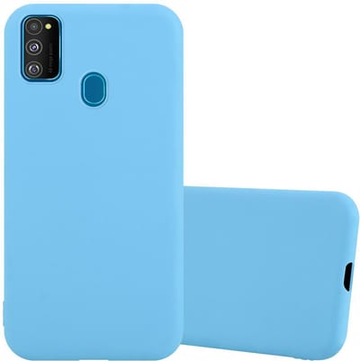 Cadorabo Hoesje geschikt voor Samsung Galaxy M21 / M30s in CANDY BLAUW - Beschermhoes gemaakt van flexibel TPU silicone Case Cover