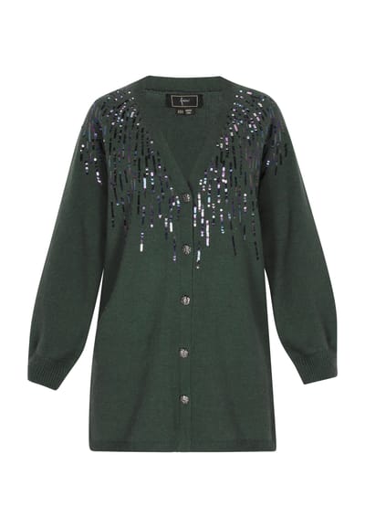 Faina Vest Dames donkergroen