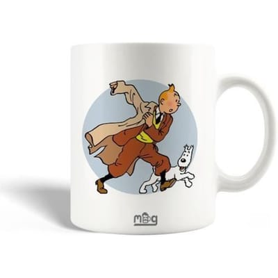 Mug - MANIACASE - Les Aventures de Tintin - Céramique - 30cl - Compatible lave-vaisselle blanc