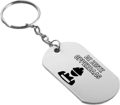 Akyol - de beste opperbaas sleutelhanger - Baas - familie vrienden collega - cadeau - 54 x 29mm