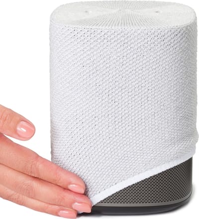 Soundskins – Luxe textielhoes / Luidsprekeraccessoire – Compatibel met Sonos One (SL) - Rookwit