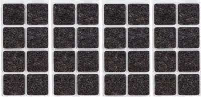 Meubelviltjes - 32x - antislip noppen - 2,5 cm - vierkant - viltglijders