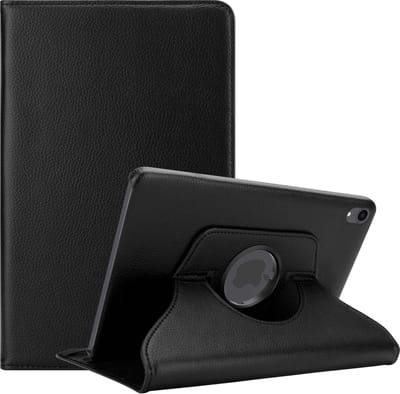 Cadorabo Tablet Hoesje geschikt voor Apple iPad MINI 6 (8.3 Zoll) in OUDERLING ZWART - Beschermhoes ZONDER auto Wake Up, met stand functie en elastische band sluiting Book Case Cover Etui