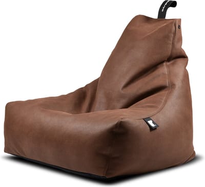 Extreme Lounging - b-bag mighty-b luxury - zitzak voor volwassenen - voor binnen - comfortabele leatherlook - Chestnut