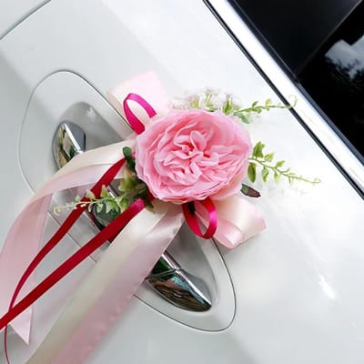 6 stuks autostrikken, bruiloft, kunstbloemen, autosieraden, bruiloft, auto, verfraaid, achteruitkijkspiegel, deurgreep, decoratie, voor auto, bruiloft, decoratie, tafeldecoratie, bruiloft,
