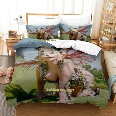 Nieuwe Hip Hop Melanie Martinez Portals Beddengoed Collectie Cartoon Anime DrieDelige Set Volwassene Kind Slaapkamer Dekbedovertrek Collecties 3D Kawaii Meisjes AU King 245x210cm