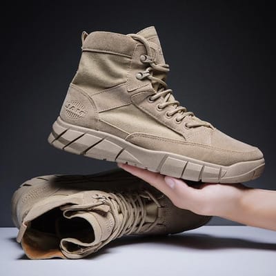Heren High-Top Militaire Laarzen Outdoor Sport- en Vrijetijdswandelschoenen Slijtvaste Antislip Wandelschoenen Zapatillas Canvas 44 gray