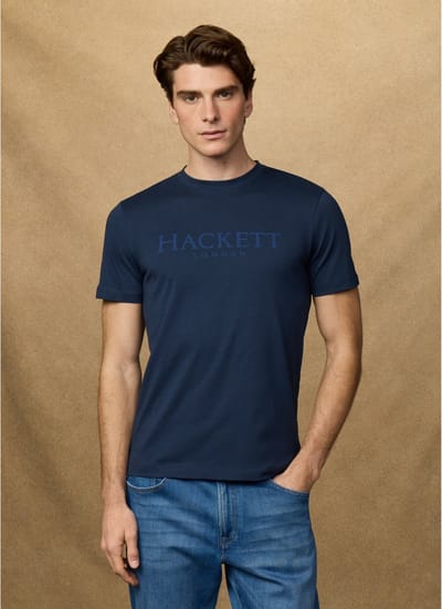 Hackett London T-shirt met logo Fit Classic