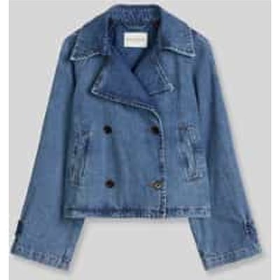 relaxed fit jeansjack van puur katoen