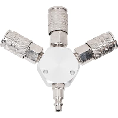 3-weg luchtverdeler 1/4 inch NPT buitendraad 3-weg verdeelstuk Aluminiumlegering Pneumatische fitting voor