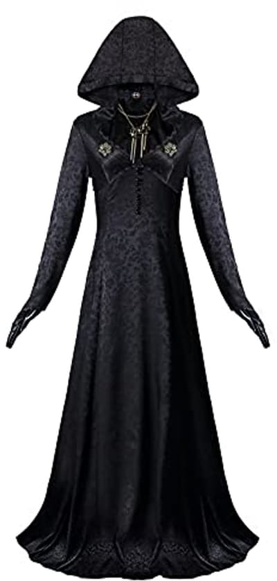 Vampire Madam Gothic Kostuum met Kap voor Dames - Cosplay Outfit voor Halloween en Carnaval