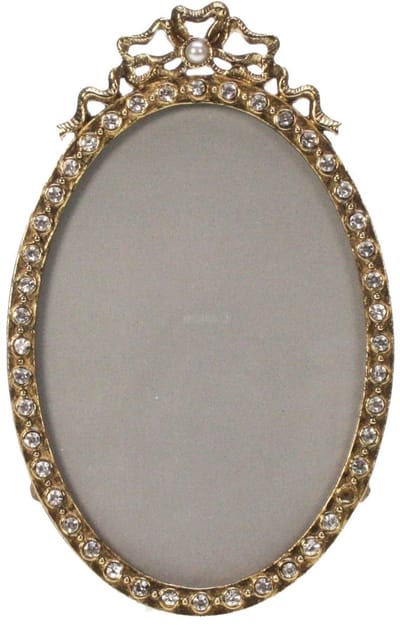 Ovaal Fotolijstje Strass – Antiek Goud – 10×2×15 cm – Elegant & Decoratief